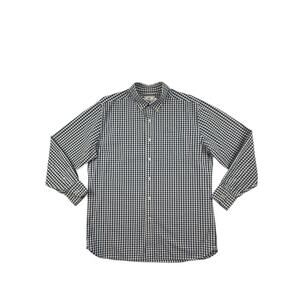 Southern Tide Shirt Navy Blue White Gingham Check Button Down Mens Large